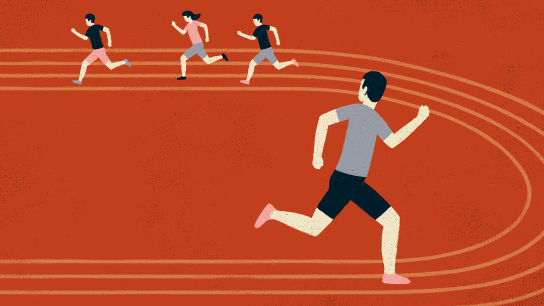 Illustration: Jens Bonnke Illustration Wettlauf