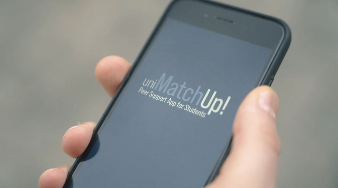 App Uni matchUp auf dem Handy (Foto:Screenshot) App Uni matchUp auf dem Handy (Foto:Screenshot)