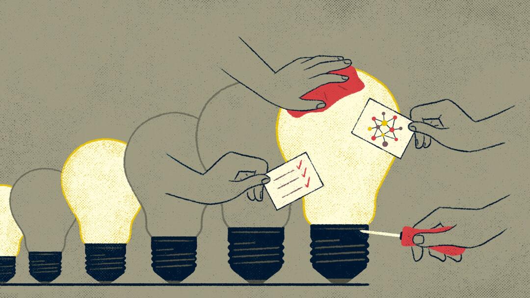 Illustration: Jens Bonnke Illustration mit Glühbirnen