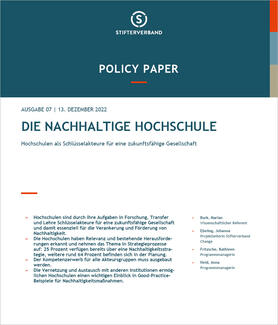 Die nachhaltige Hochschule (Cover)