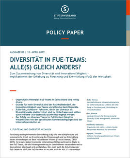 Diversität in FuE-Teams (Cover)