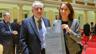 Weizsäcker-Preis: Preisträger 2016 Thomas Elbert und Maggie Schauer (Foto: Markus Scholz für die Leopoldina)